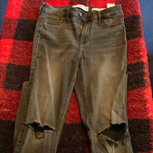 Black distressed hollister jeans